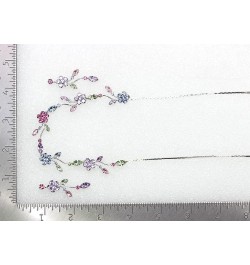 Gorgeous Rhinestone Crystal Floral Necklace Earrings Set Multicolors $23.43 Jewelry Sets