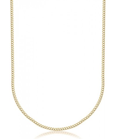 18K Solid Gold 2.5MM Cuban Curb Link Chain Necklace - Made In Italy 24.0 Inches 2.5MM, Yellow $253.80 Necklaces