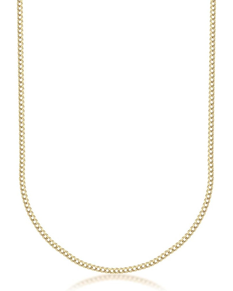 18K Solid Gold 2.5MM Cuban Curb Link Chain Necklace - Made In Italy 24.0 Inches 2.5MM, Yellow $253.80 Necklaces