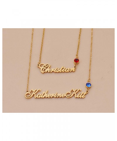 Custom Name Choker with Birthstone Everyday Name Necklace for Women $9.46 Necklaces