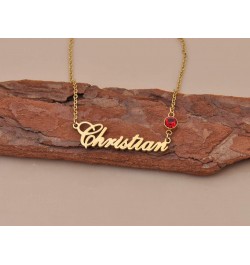 Custom Name Choker with Birthstone Everyday Name Necklace for Women $9.46 Necklaces