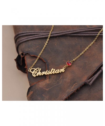 Custom Name Choker with Birthstone Everyday Name Necklace for Women $9.46 Necklaces