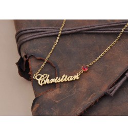 Custom Name Choker with Birthstone Everyday Name Necklace for Women $9.46 Necklaces