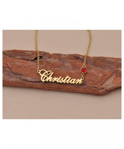 Custom Name Choker with Birthstone Everyday Name Necklace for Women $9.46 Necklaces