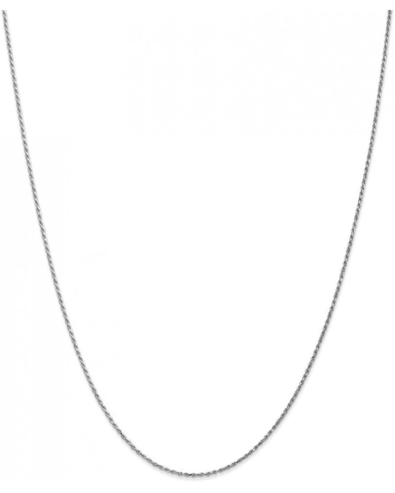 Solid 14k White Gold 1.15mm Rope Chain Necklace - with Secure Lobster Lock Clasp 16.0 Inches $99.50 Bracelets