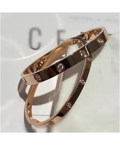 Men Women Bracelet 18K Gold Plated Classic Style Couple Bracelet Jewelry Gifts Christmas Waterproof Summer 21cm No diamonds2 ...