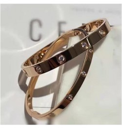 Men Women Bracelet 18K Gold Plated Classic Style Couple Bracelet Jewelry Gifts Christmas Waterproof Summer 21cm No diamonds2 ...