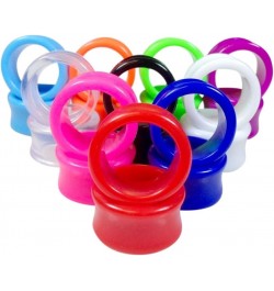 10 PAIR SET - Solid Color Acrylic Ear Tunnels Plugs Gauges Earlets - up to size 30mm! 11/16" (18mm) $11.73 Body Jewelry