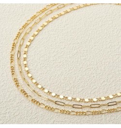 Gold Necklace for Women,Dainty 14K Gold Plated Layered Necklaces for Women Trendy Triple Chain Necklace Stack Jewelry for Wom...