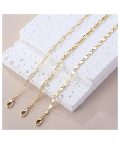 Gold Necklace for Women,Dainty 14K Gold Plated Layered Necklaces for Women Trendy Triple Chain Necklace Stack Jewelry for Wom...