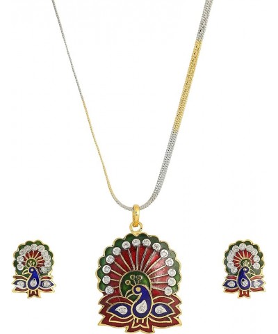 Indian Bollywood Delicate Creative Designer Jewelry Pendant Set Colorful in Gold or Silver Tone for Women. Red 3 $10.00 Jewel...