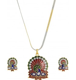 Indian Bollywood Delicate Creative Designer Jewelry Pendant Set Colorful in Gold or Silver Tone for Women. Red 3 $10.00 Jewel...