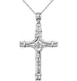 Sterling Silver INRI Crucifix Jesus on the Cross Pendant Necklace 16 Inches $14.28 Necklaces