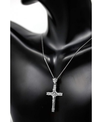 Sterling Silver INRI Crucifix Jesus on the Cross Pendant Necklace 16 Inches $14.28 Necklaces