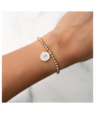 Faith Over Fear Cross Stretchable Bracelets for Women Inspirational Jewelry with Message on Card WHITE CROSS $14.19 Bracelets