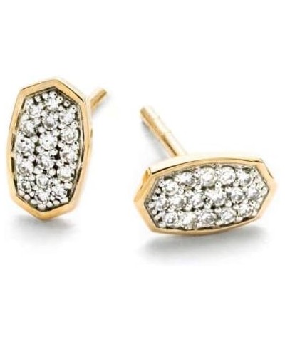 White Diamond Marisa Stud Earrings in 14k Gold, Fine Jewelry for Women 14K YELLOW GOLD - CRYSTAL CLEAR DIAMOND $195.65 Earrings