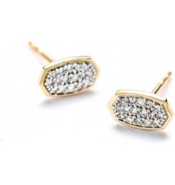 White Diamond Marisa Stud Earrings in 14k Gold, Fine Jewelry for Women 14K YELLOW GOLD - CRYSTAL CLEAR DIAMOND $195.65 Earrings