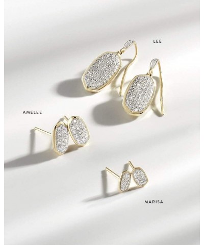 White Diamond Marisa Stud Earrings in 14k Gold, Fine Jewelry for Women 14K YELLOW GOLD - CRYSTAL CLEAR DIAMOND $195.65 Earrings