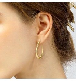 Gold Hoop Earrings for Women Trendy, 18K Gold Vermeil/14K Gold Plated Over 925 Sterling Silver Hypoallergenic Post Earrings N...