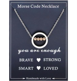 Initial Necklaces in Morse Code for Women Girls Teen Morse Code Alphabet Letters Name Necklace Gift for Her H $10.07 Necklaces