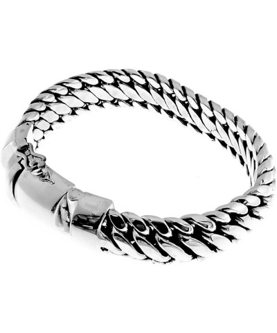 12mm Wide Heavy Snake Chain Bali Handmade 925 Sterling Silver Bracelet, 7-10 9.5 Inches $95.58 Bracelets