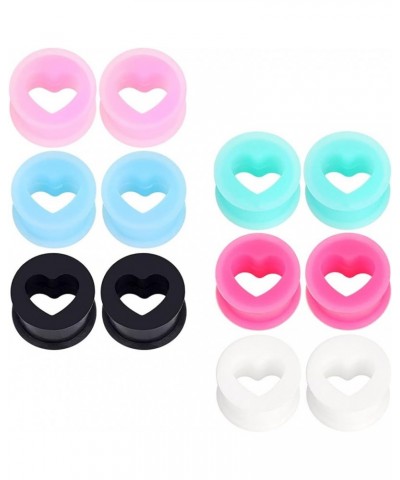 12pcs-24pcs Soft Flexible Silicone Ear Tunnels Acrylic Heart Tunnels Piercing Gauge 4g-3/4 inch 6 pairs, 5/8"(16mm) $11.99 Bo...