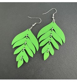 Handmade Lightweight Elegant Wooden Earring for Women - Statement Leaf Drop Dangle Earrings Bohemian Fashion Nature Wood Chai...