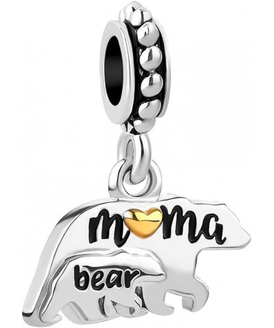 Mom Love Child Mama Bear Charms Mother's Day Birthday Gift Animal Beads Compatible With Pandora Charms Bracelets $8.24 Bracelets