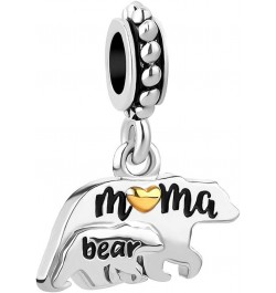 Mom Love Child Mama Bear Charms Mother's Day Birthday Gift Animal Beads Compatible With Pandora Charms Bracelets $8.24 Bracelets