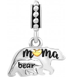 Mom Love Child Mama Bear Charms Mother's Day Birthday Gift Animal Beads Compatible With Pandora Charms Bracelets $8.24 Bracelets