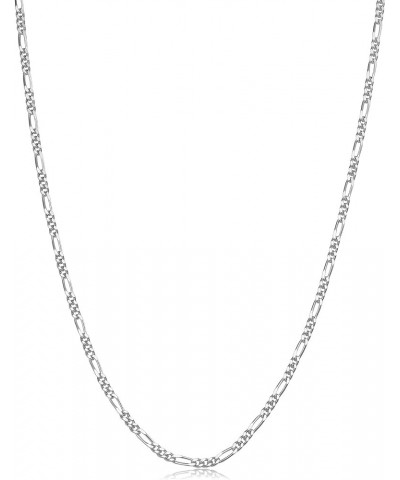 925 Sterling Silver Figaro Link Chain Necklace - 1.5MM 2MM Silver Figaro Link Necklace for Pendants Women Girls Boys 18-30 16...