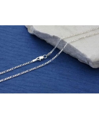 925 Sterling Silver Figaro Link Chain Necklace - 1.5MM 2MM Silver Figaro Link Necklace for Pendants Women Girls Boys 18-30 16...