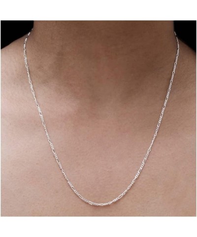 925 Sterling Silver Figaro Link Chain Necklace - 1.5MM 2MM Silver Figaro Link Necklace for Pendants Women Girls Boys 18-30 16...