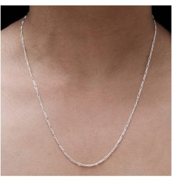 925 Sterling Silver Figaro Link Chain Necklace - 1.5MM 2MM Silver Figaro Link Necklace for Pendants Women Girls Boys 18-30 16...