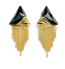 Black White Earrings for Women Teen Girls Gifts Gold Plated Dangle Drop Fashion Geometric Statement Jewelry Black 10 $8.39 Ea...