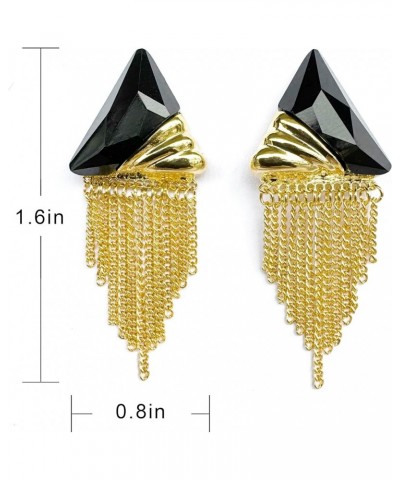 Black White Earrings for Women Teen Girls Gifts Gold Plated Dangle Drop Fashion Geometric Statement Jewelry Black 10 $8.39 Ea...