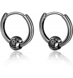 Celtic Hoop Earrings 925 Sterling Silver Black Earrings Sleeper Earrings Birthday Gifts for Men Women D(Black Gold) $18.62 Ea...