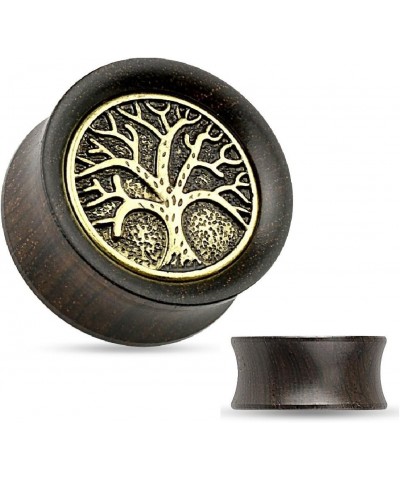 Tree of Life Organic Ebony Wood Saddle Plug Gauges, Sold As Pair 22mm (7/8") $9.91 Earrings