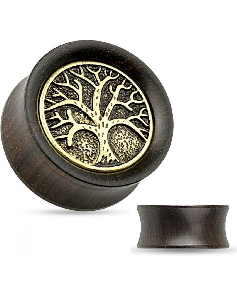 Tree of Life Organic Ebony Wood Saddle Plug Gauges, Sold As Pair 22mm (7/8") $9.91 Earrings