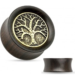 Tree of Life Organic Ebony Wood Saddle Plug Gauges, Sold As Pair 22mm (7/8") $9.91 Earrings