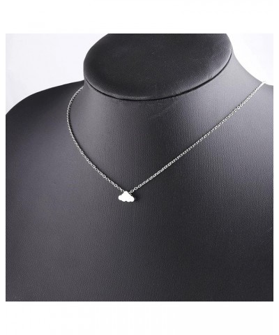 Silver Gold Rose Gold Cloud Pendant Necklace for Women Girls Clavicle Chain Chocker Gifts for Family Friends Stainless Steel ...