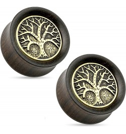 Tree of Life Organic Ebony Wood Saddle Plug Gauges, Sold As Pair 22mm (7/8") $9.91 Earrings