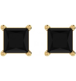 Black Diamond Stud Earrings for Women Men Princess Cut 14K Gold Gift Box Authenticity Cards Yellow Gold 0.38 carats $59.16 Ea...