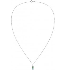 Simple Everyday Curved Bar Rainbow Abalone Shell .925 Sterling Silver Necklace $9.50 Necklaces