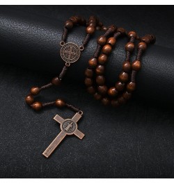 Handmade Wooden Catholic Rosaries, Rosary Beads Necklace From Bethlehem Wood Christian Prayer Holy Soil Medal & Metal Cross F...