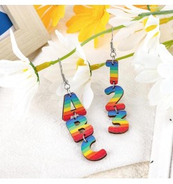 Wooden Dangle Earrings for Women Teen Girls Students Graduation Earrings for Teacher Jewelry Gifts for Best Friends F $5.12 E...