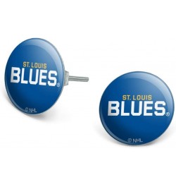 NHL St. Louis Blues Logo Novelty Silver Plated Stud Earrings $9.71 Earrings