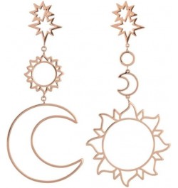 Women Boho Asymmetrical Hollow Star Sun Moon Drop Dangle Earring, Valentines Costume Jewelry Gift for Women Girls Silver $4.0...