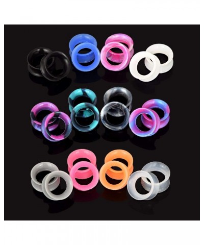 Silicone Ear Gauges Flesh Tunnels Plugs Stretchers Expander Double Flared Flesh Tunnels Ear Piercing Jewelry Soft Or Thick 12...