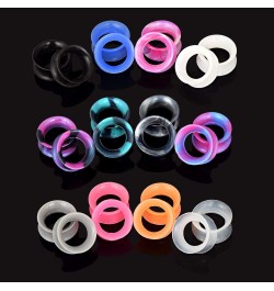 Silicone Ear Gauges Flesh Tunnels Plugs Stretchers Expander Double Flared Flesh Tunnels Ear Piercing Jewelry Soft Or Thick 12...